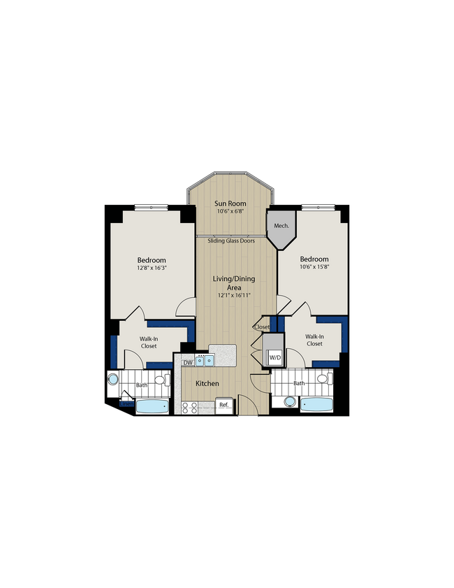 The Dupont Floor Plan - Meridian at Gallery Place