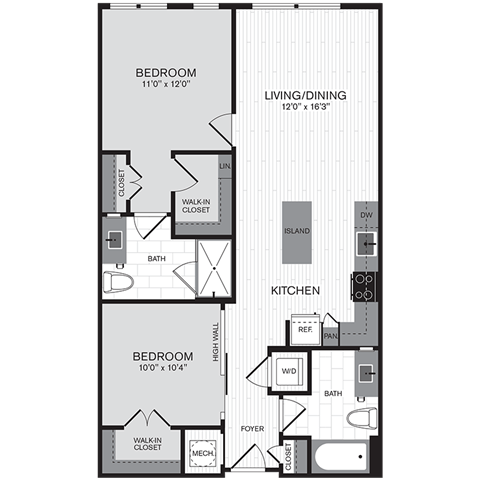 Floorplan - The Parker at Huntington Metro