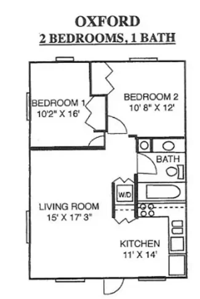 Floorplan - Canterbury Place Apartments