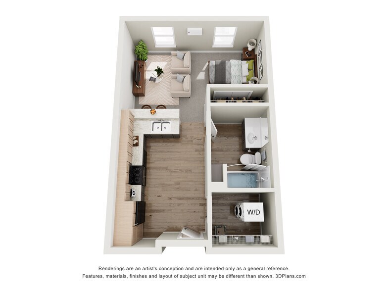 Floorplan A1 Studio - Twenty08 Apartments