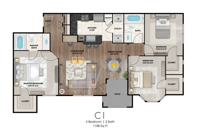 C1-1188Sf.jpg - Flats on Chapel Apartments