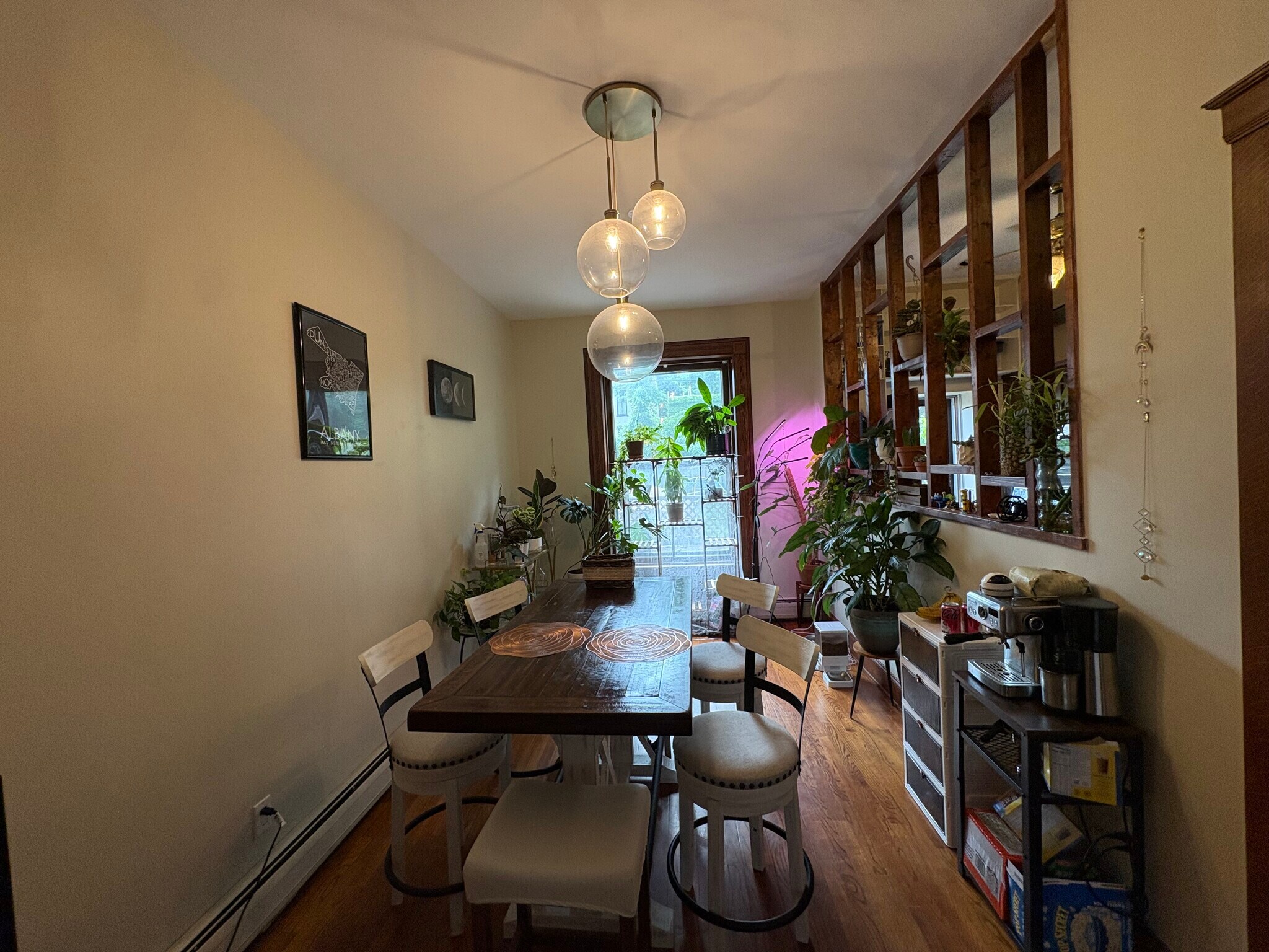 eat in dining room (cool modern ceiling lighting, Très chic) - 342 Hudson Ave