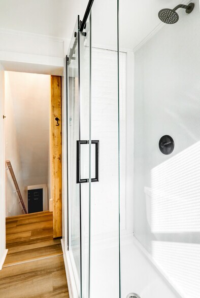 Bathroom Shower Facing Entry - 652 Columbia Ave