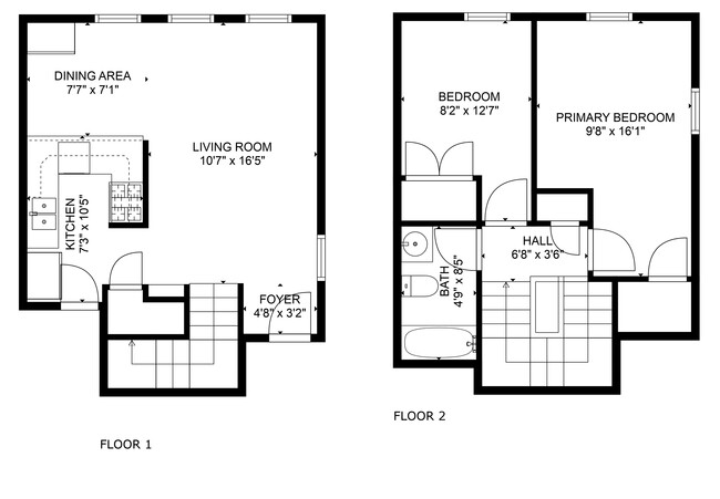 Floorplan - Tioga Garden Apartments