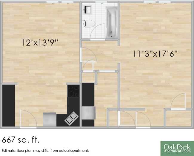 Floorplan - 425-431 N. Humphrey Ave.