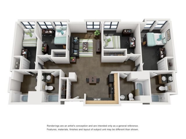 Monroe 3D Floorplan - Tailor Lofts