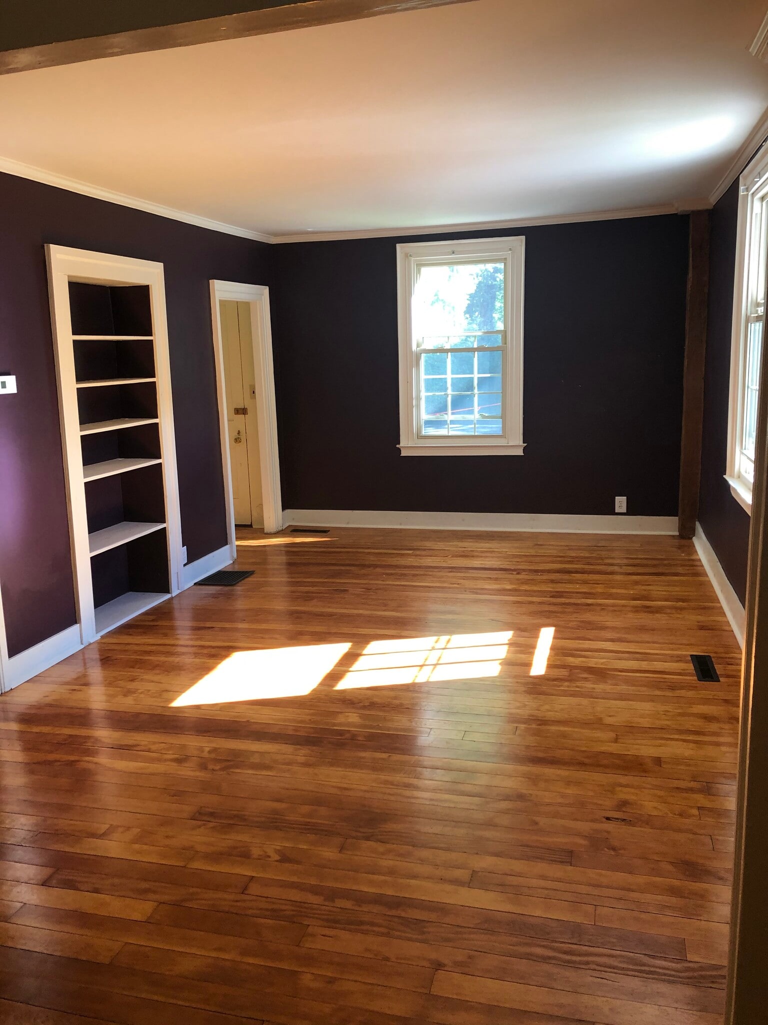 Bright living room with hardwood floors and crown molding - 11 Kellogg St