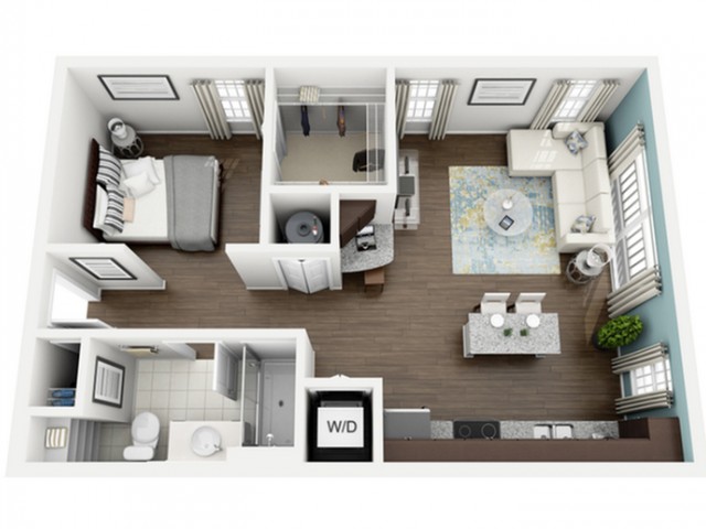 Aspire Floor Plan - Take a Self Guided Tour Today! - The Marq Highland Park