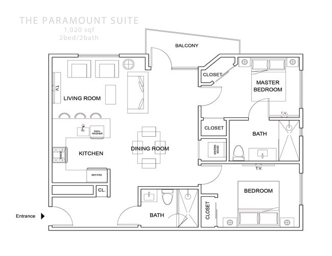 The Paramount Suite - Floor Plan - Legacy Tamarind