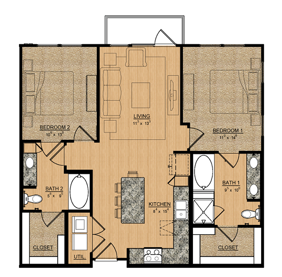 Floorplan - Magnolia at Inwood Village