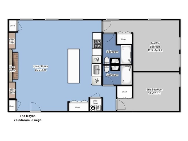 Floorplan - The Mayan Apartments