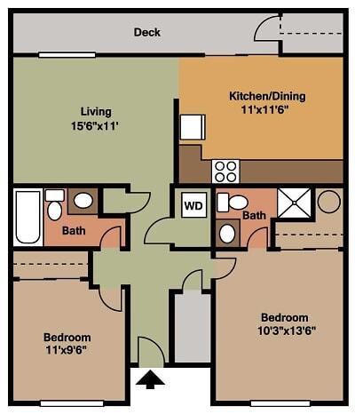 Floorplan - Teal Pointe Apartments