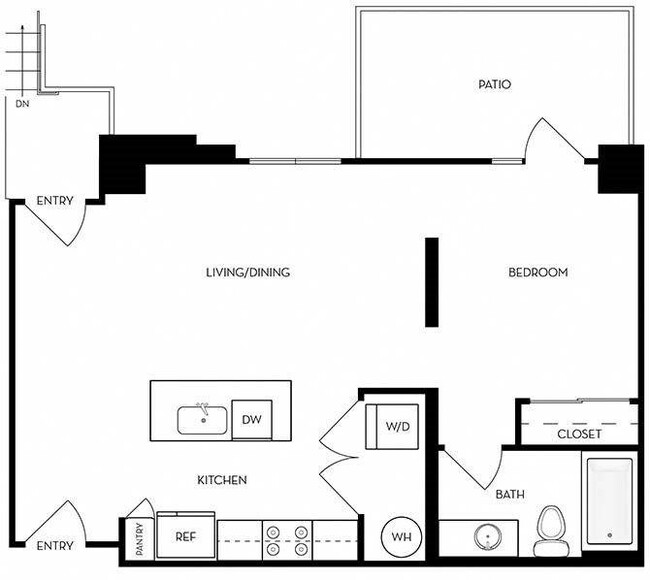 Smith | Studio/1Bath | 626-656 SF - The Logan at Osborn