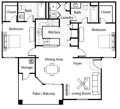 2BR/2BA - The Village at West Point