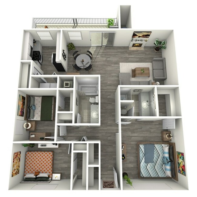 C2 - 3 Bed 2 Bath - Rise at The District