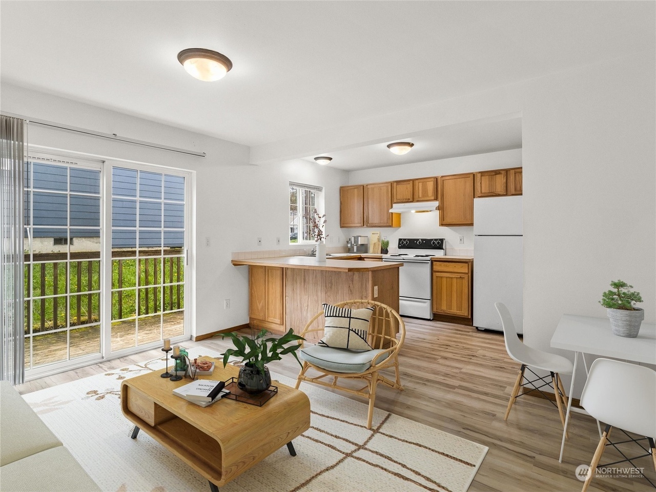 Living room + kitchen - 2411 Conger Ave NW