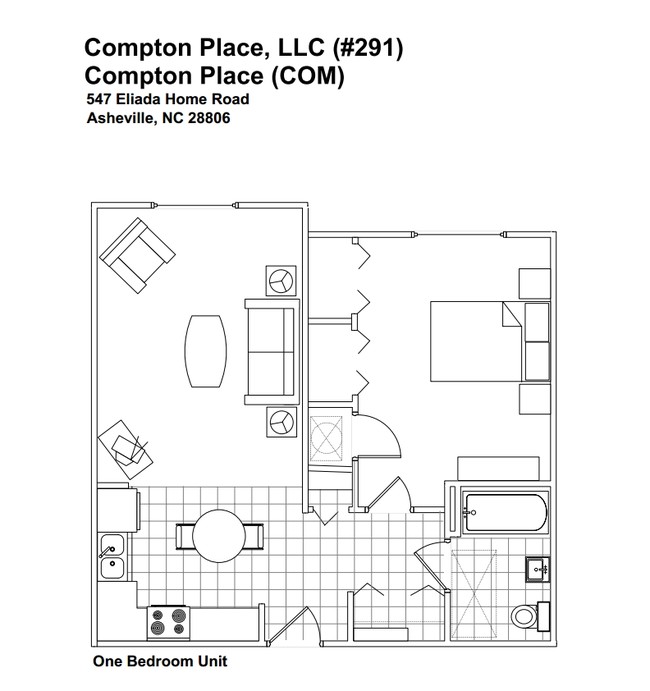 1BR/1BA - Compton Place Apartments - Senior Community