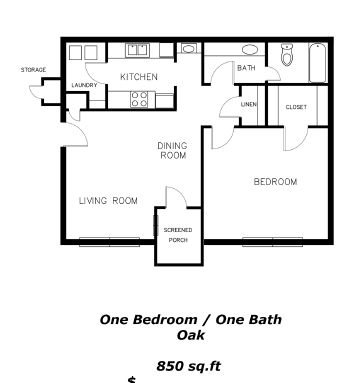 1BR/1BA - Parkwood Village