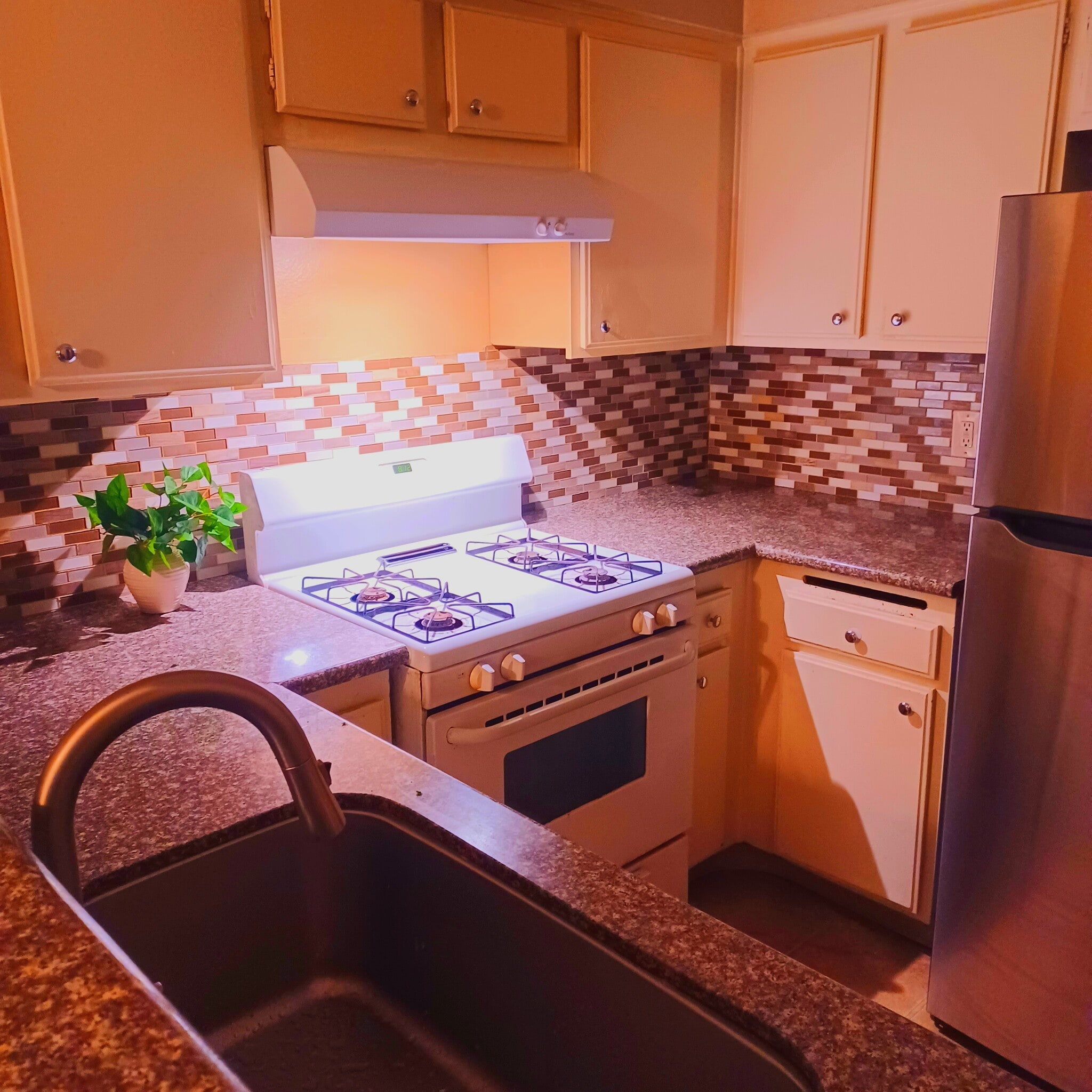 Gas Stove. New Stainless Steel Refrigerator - 1190 S Winery Ave