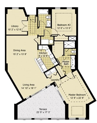 2BR/2BA - The Palms at Riviera Dunes