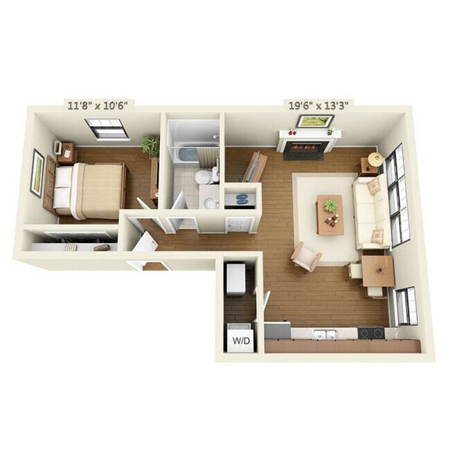 Floorplan - The Belmont by Reside Flats