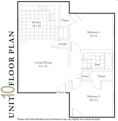2BR/1BA - Bulluck Terrace