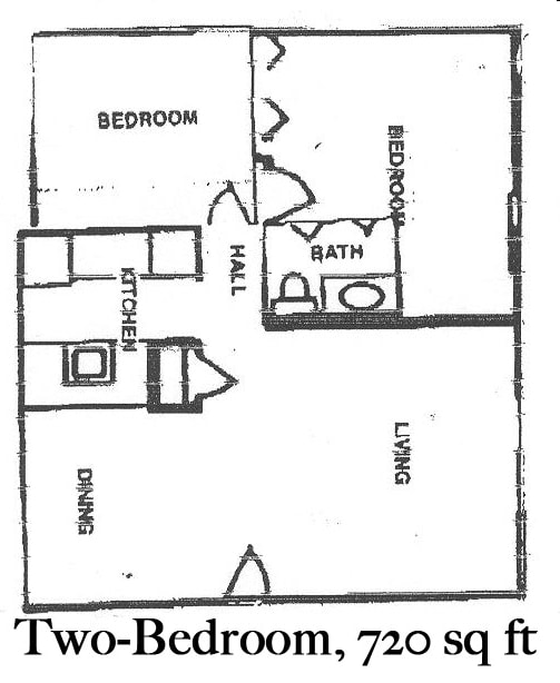 2BR/1BA - Camellia Apartments