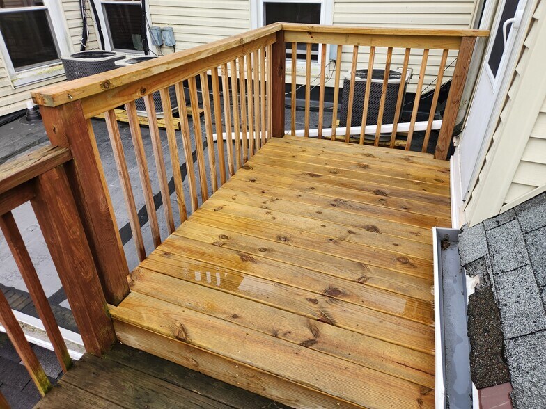 Deck at Entry Door - 138 Main St