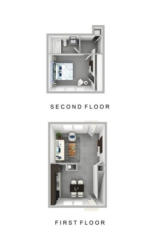 Interior Bedroom - Riverview Townhomes