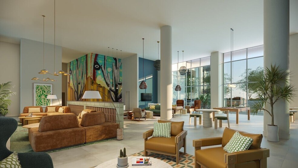 Sol Modern Phoenix Apartments 8th Floor Pool Lounge - Sol Modern