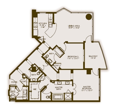 2BR/2.5BA - Luxe Midtown
