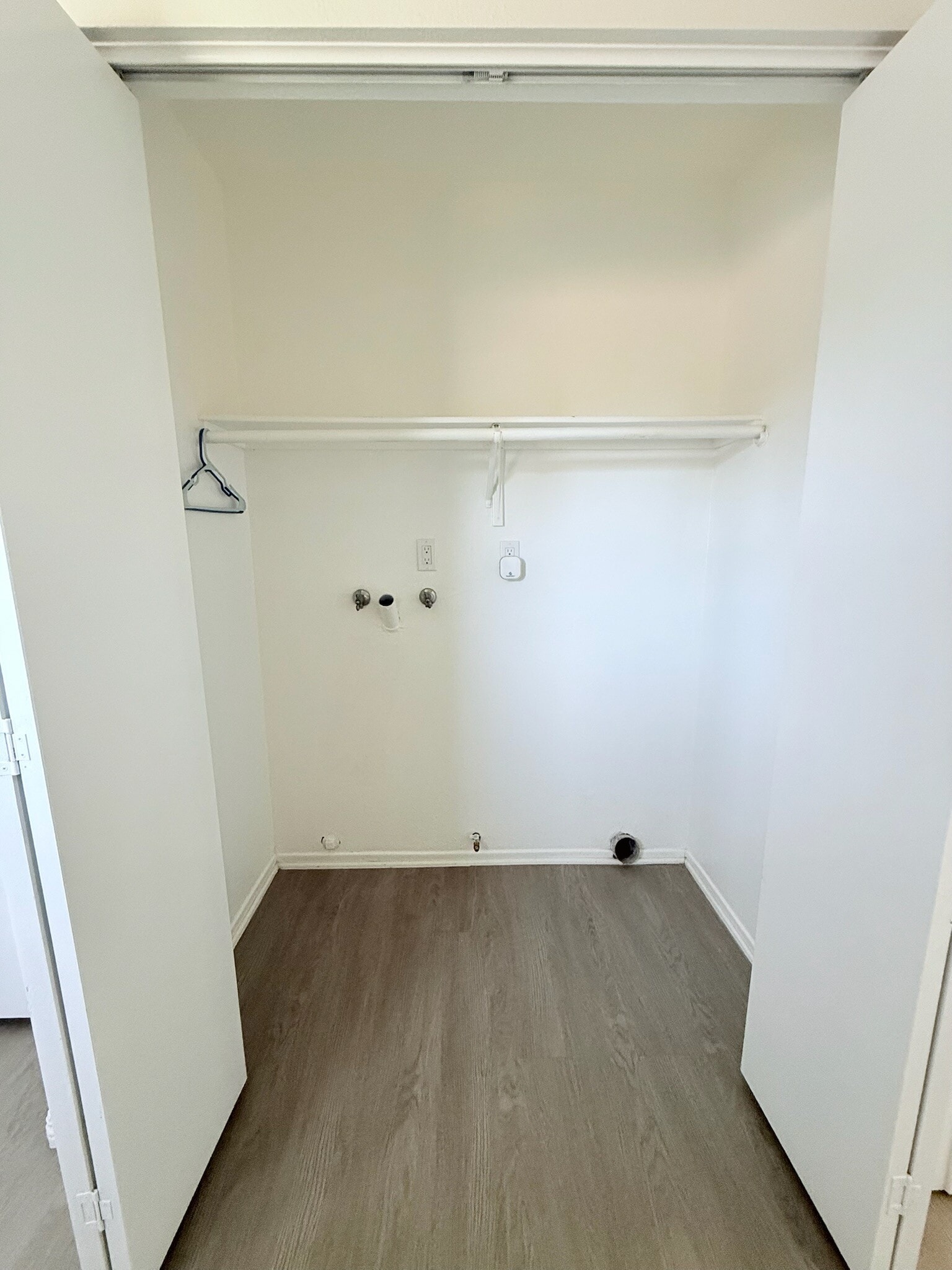 laundry area conveniently located upstairs in the hallway - 631 S Glassell St