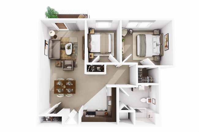 2 OP Floor Plan. 2 Bedroom, 1 Bath. - Allards Grove