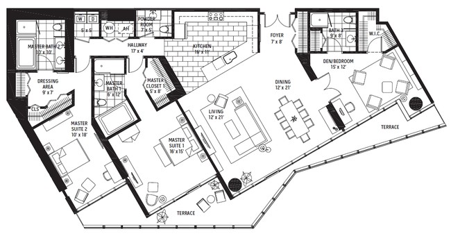 3BR/3.5BA - Signature Place Tower