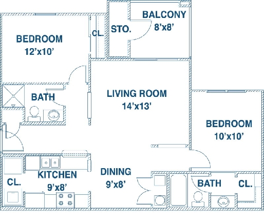 2BR/2BA - Village Crossing