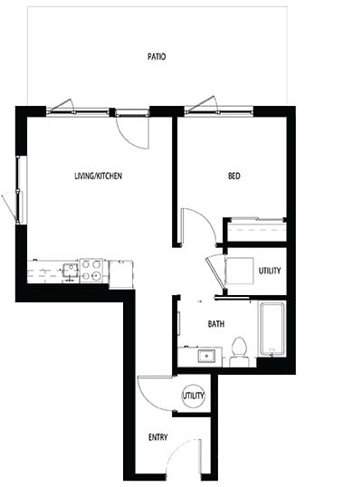 1x1A - 528 sq/ft - The Lucy