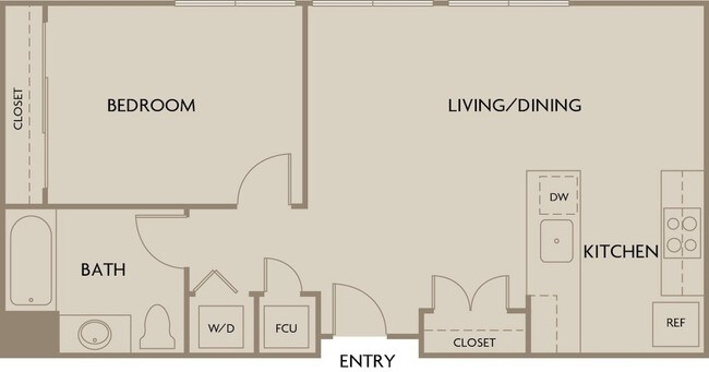 1BR/1BA - Industrial Lofts