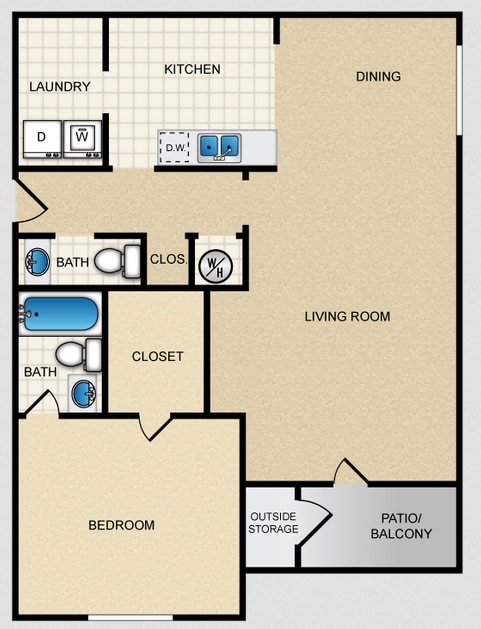 1BR/1.5BA - The Grand Reserve at Madison