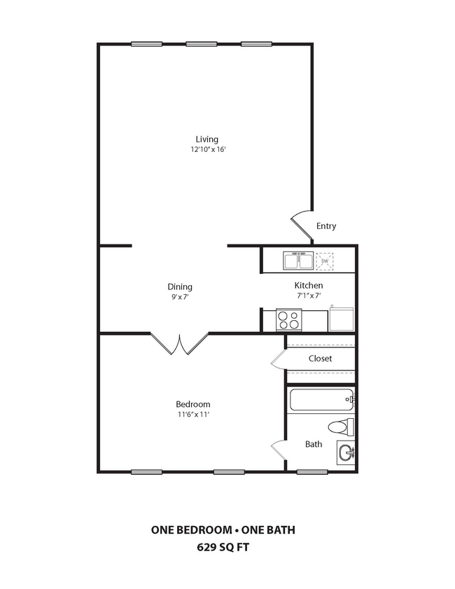 Bailey Floorplan 1 Bedroom.jpg - The Bailey