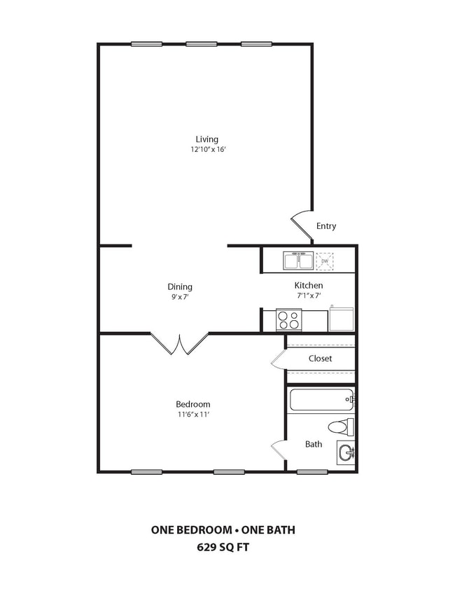 Bailey Floorplan 1 Bedroom.jpg - X-The Bailey