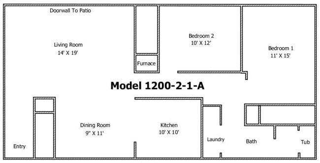 Model 1200-2-1-A - Warren Apartments