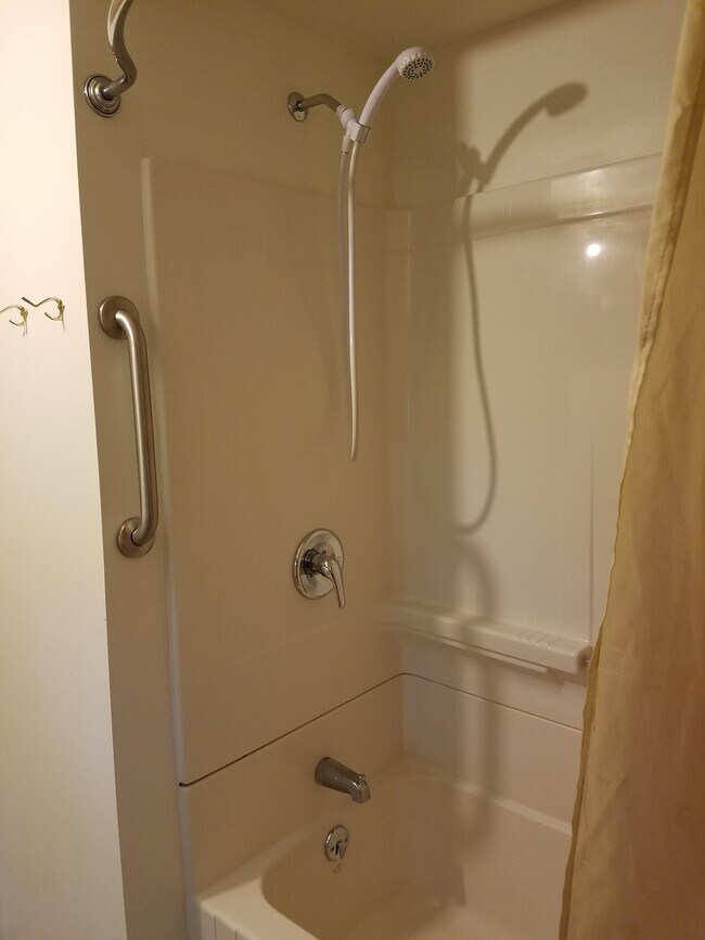 Bathroom, north wall. Tub/shower. - 15 Goodrich St