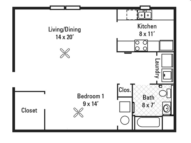 1BR/1BA - Liberty Green