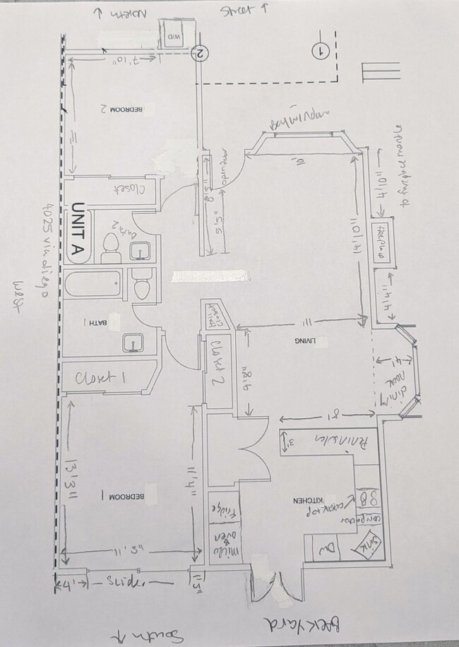 floorplan with dimensions - 4025 Via Diego