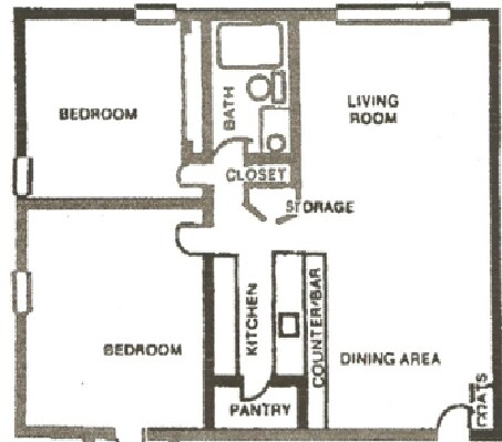 2BR/1BA - Village Garden
