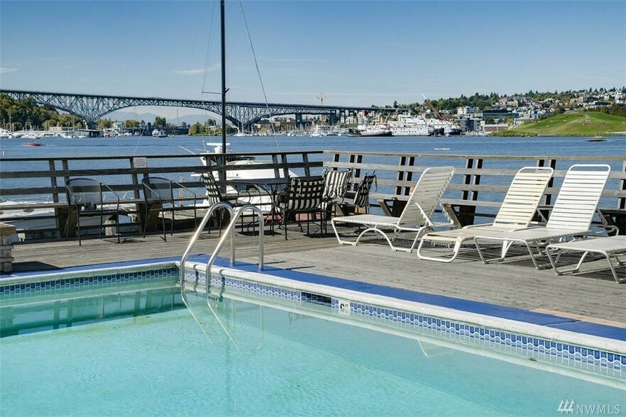 Pool deck built over lake (old style decking 2020) - 2301 Fairview Ave E