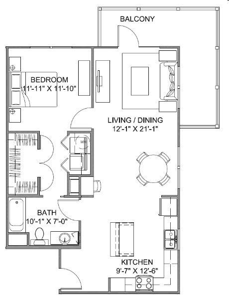 The Boulevard B - The Terrace at Midtowne