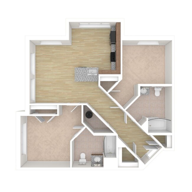 Coneflower - 2 Beds, 2 Baths, 918 sq. ft. - Oakwood Meadow Senior Residences