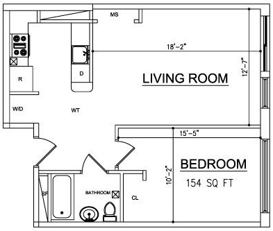 1BR/1BA - Ocean Blue