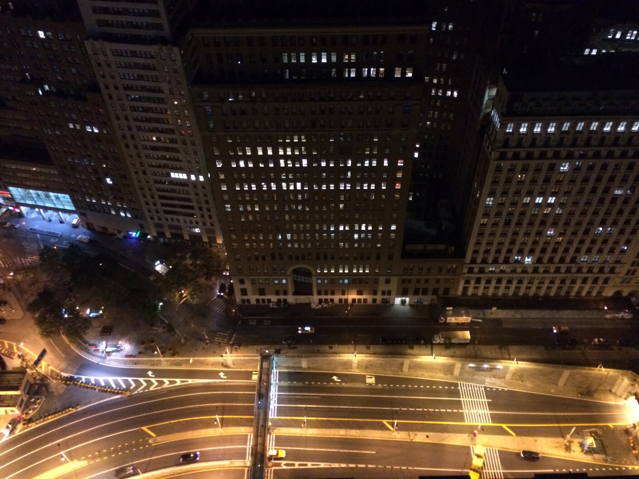City night view from apt - 20 West Street
